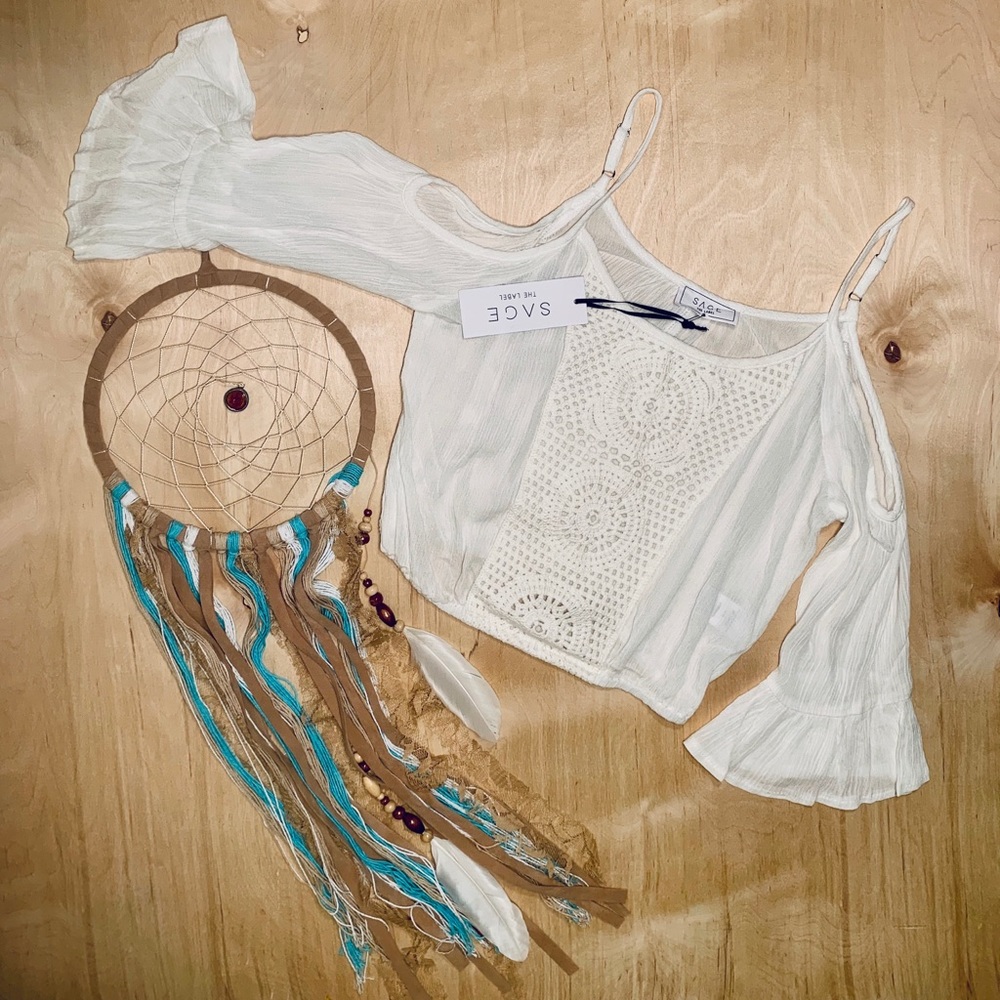 🌸White Boho Crop Top 🌸